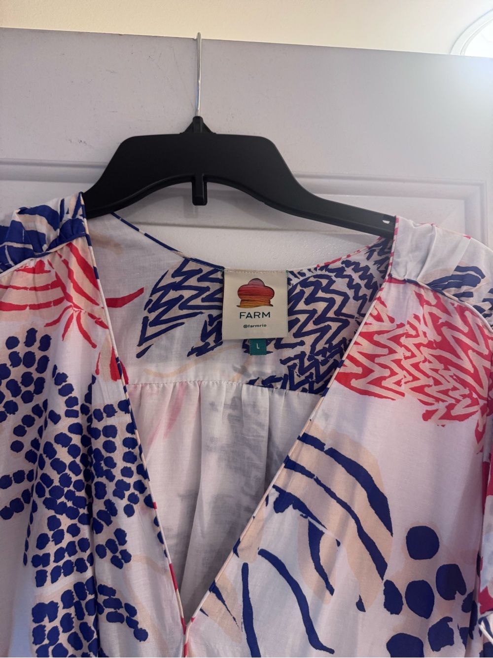 FARM Rio Multicolor Red and Blue Lobster Printed Midi/Maxi dress - Picture 2 of 6
